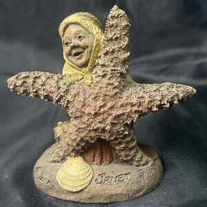 Vtg Tom Clark Cairn Gnome #91 "Janet" Starfish Ocean Beach Figurine Statue
